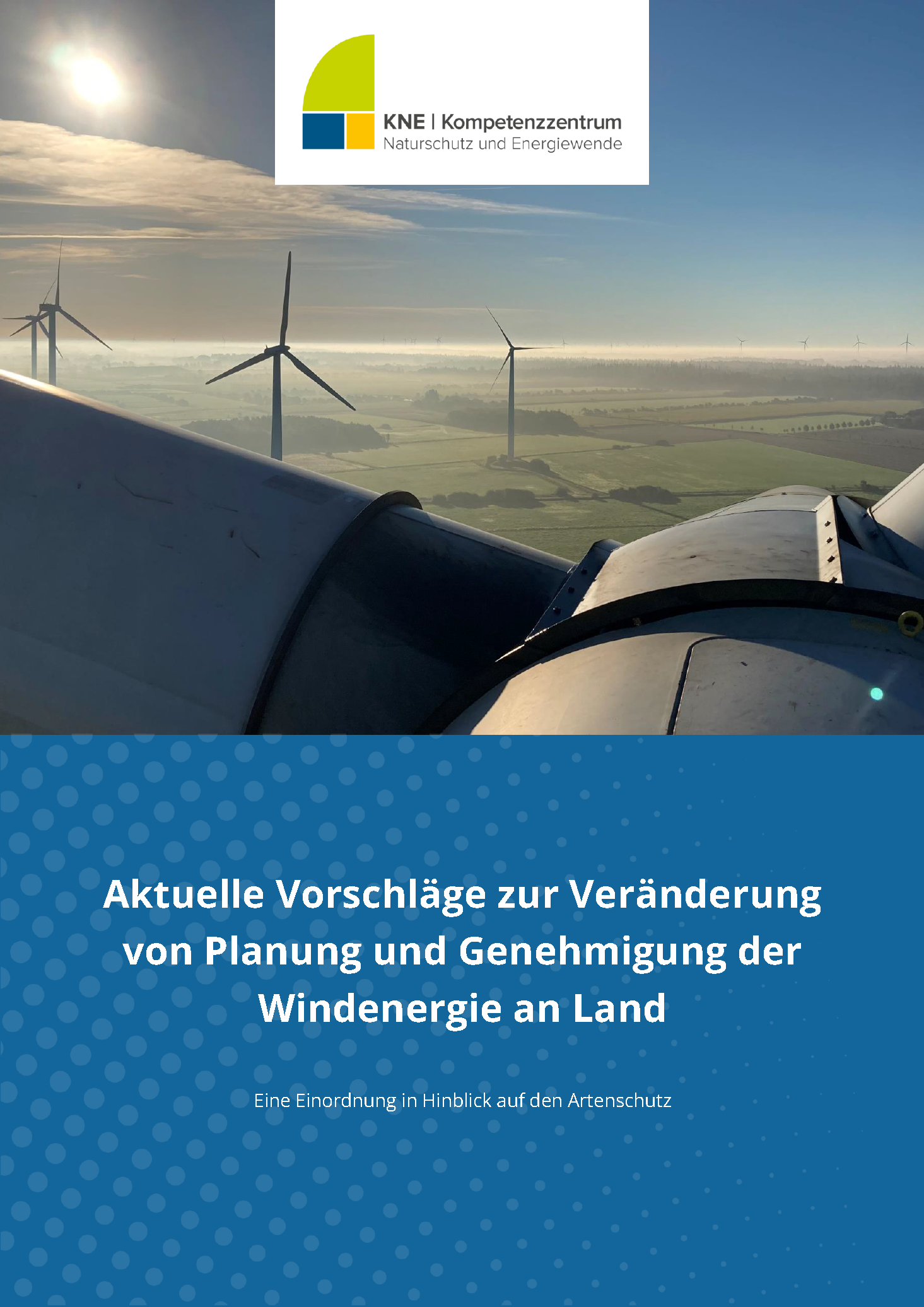 Titel mit Luftbild Windenergieanlagen
